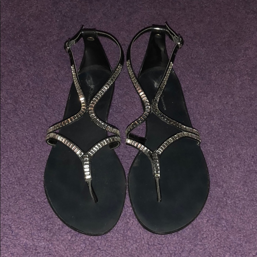 Black BCBG Jelly sandals